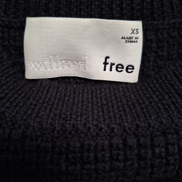 Wilfred Free Black Isabelli Merino Wool Crewneck Sweater - Picture 5 of 6